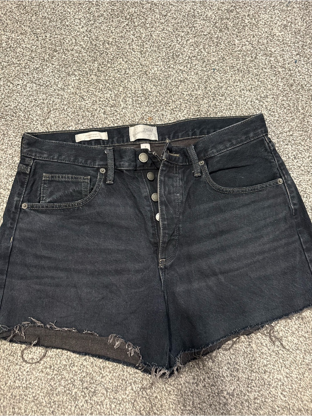 90s baggy dark denim shorts